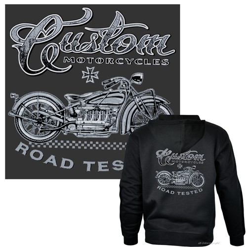 SACAI Biker Sweatshirt Motorrad Oldti Custombike classic Motorbike Hoodie *4042 bl