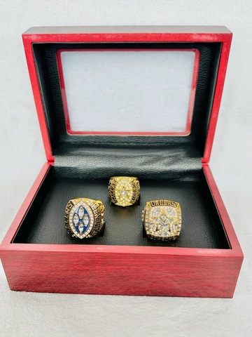 3 PCS Dallas Cowboys Championship Ring SET W Case, US SHIP 1992/93/95 Cover