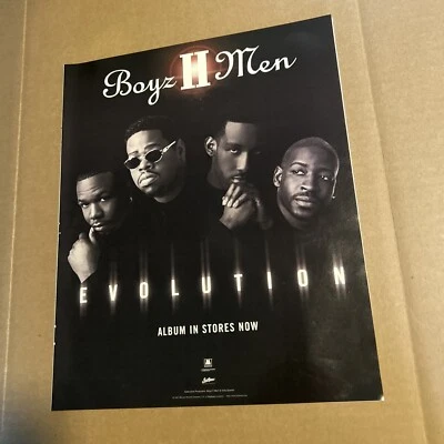Original 13 By 11” Boyz II Men Evolution 1997 Album Ad FLYER - Image 1 of 3