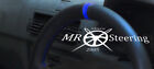 FOR 91-03 VW TRANSPORTER T4 REAL LEATHER STEERING WHEEL COVER + ROYAL BLUE STRAP
