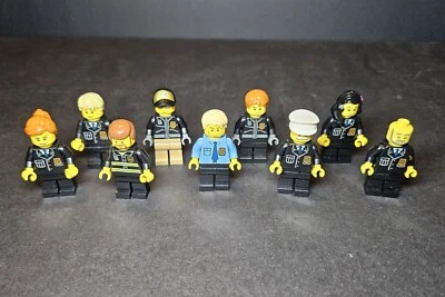 LEGO Police RETIRED Minifigures Lot x9 RARE Policemen City Town - Image 1 of 4