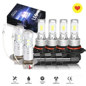 For Chevy Pickup C/K 1500 2500 3500 1990-1998 LED Headlight Kit Bulbs Fog Light - Picture 1 of 24