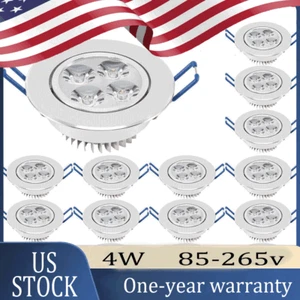10/20/40PC 4W Spotlight Downlight LED Ceiling Panel Light Lamp 85V-265V - Picture 1 of 9