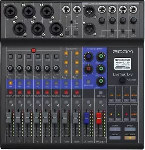 NEW! Zoom LiveTrak L-8 Portable 8-Channel Digital Mixer and Multitrack Recorder - Picture 1 of 4