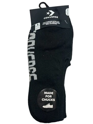 匡威袜子女式 4-10 半靠垫超低 3 对排汗卡盘 — 第 1/4 张图片