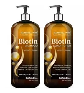 Biotin Shampoo and Conditioner Set with DHT Blocker Complex - Hydrating, Nourish - Picture 1 of 5