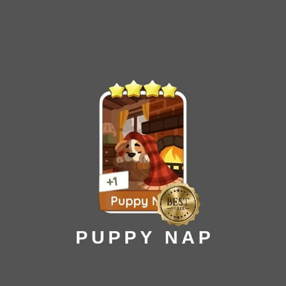 Puppy Nap - Mono_poly_Go 4 Star Stickers ⚡️ FAST SEND ⚡ - Image 1 of 1
