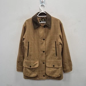 Barbour Sporting Lightweight Brown Wool Tweed Country Jacket Coat Size Uk 10 - Picture 1 of 12