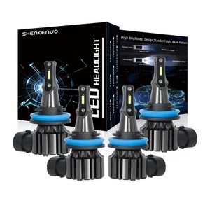 LED Headlight Bulbs H9 H11 LOW + HIGH Beam For Chevy Silverado 2023 2024 2025 - Picture 1 of 8