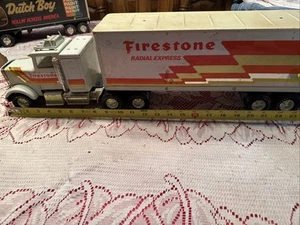 Vintage Firestone Radial Express 18 Wheeler Semi Truck & Trailer NYLINT - Picture 1 of 13