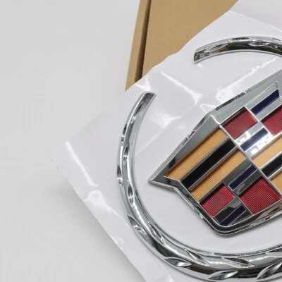 Chrome Front Grille Decoration Emblem For SRX CTS CT6 ATS Adhesive Sticker Badge Foto 1 de 4