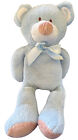 Blankets & Beyond Blue Plush Bear Lovey Brown Nose And Feet 10”