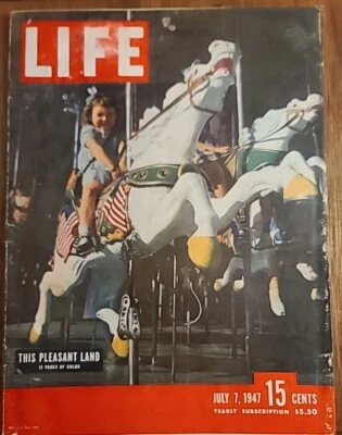 Vtg Life Magazine JULY 7, 1947 Summer Comedies CARY GRANT Great Ads! - Image 1 of 4