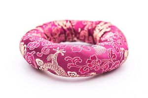 Handmade Singing bowl cushion, Silk round cushion for Tibetan singing bowl Décor
