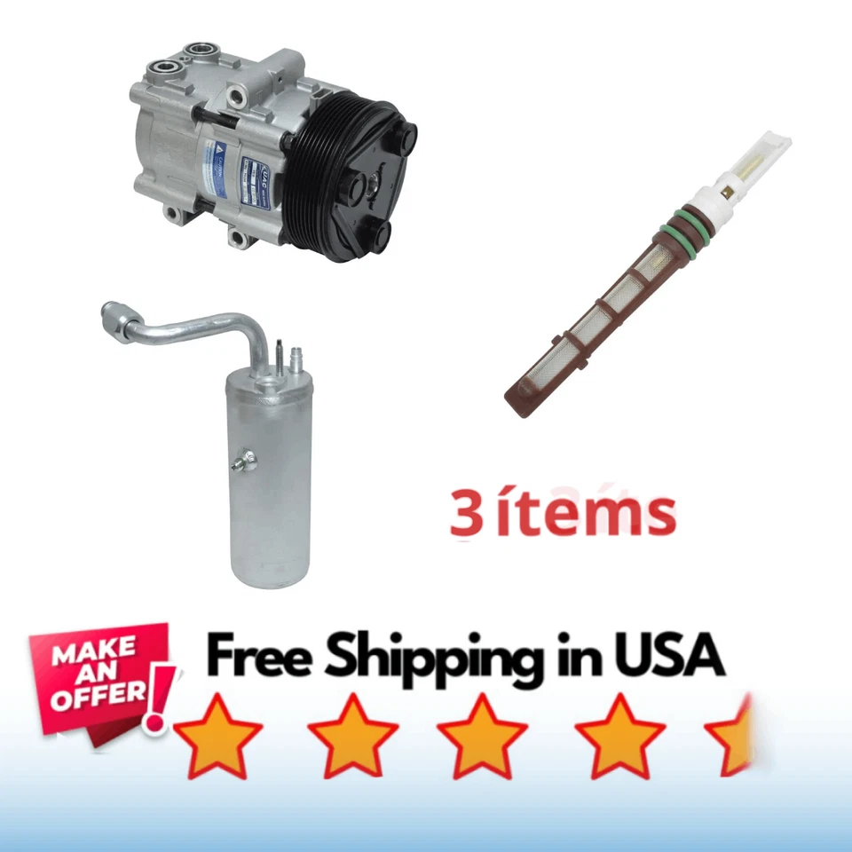 Kit Compressor A/C Fit Ford F-350 Super Duty, F-450 Super Duty, F-550, 99-07 - Image 1 of 1
