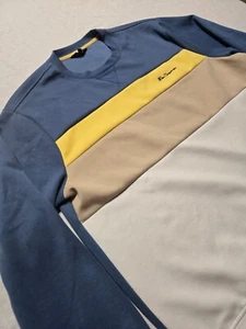 Ben Sherman Pullover Sweatshirt Crewneck Blue Horizon Size XL  VG Nice! - Picture 1 of 9