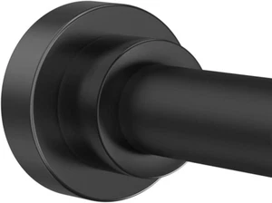 Shower Curtain Rod 31-80 in Adjustable Curtain Rod No Drilling Black Tension - Picture 1 of 11