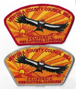 BSA CSP VENTURA CONSEJO DEL CONDADO 1989 JAMBOREE NACIONAL CONJUNTO DE 2 JSP'S - Imagen 1 de 3