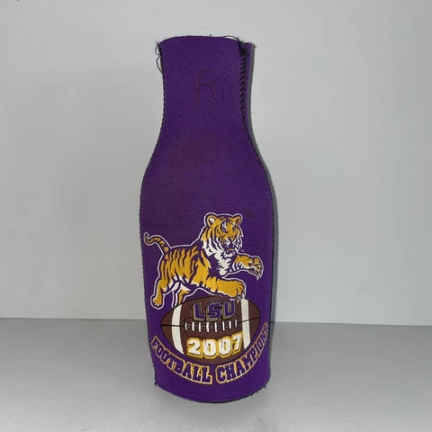LSU TIGERS 2007 FOOTBALL CHAMPIONS COOZIE KOOZIE COOLER WITH ZIPPER LOUISIANA Cover