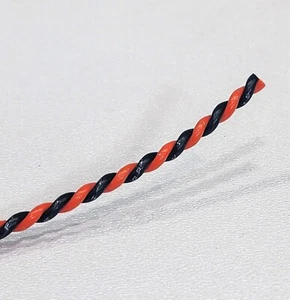 Belden 9497 Equivalent Speaker Cable ~ Black + Orange Twist ~ Sold by the foot - Picture 1 of 3