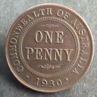 Australian 1930 One Penny Kgv Collection Filler Coin Token Non Coin