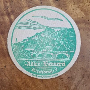 Vintage Adlerbrauerei Kirchberg Jagst Brauerei und Bierdeckel Germany RAR - Bild 1 von 2
