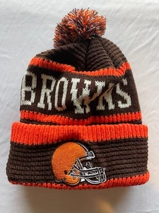 Cappello invernale Cleveland Browns lavorato a maglia berretto nuova era berretto su campo pile USA - Foto 1 di 6
