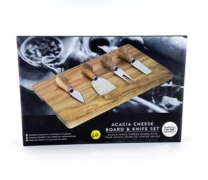 Taylors eye witness Brown Wood & Cheese Board Set Knife Set New - Picture 1 of 6
