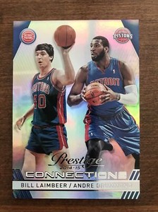 Bill Laimbeer Andre Drummond 2014-15 Prestige Connections #9 Detroit Pistons