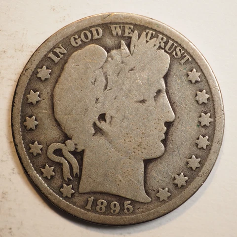 1895 O  BARBER HALF DOLLAR ***NICE COIN!***  FREE SHIPPING! A3631 Cover