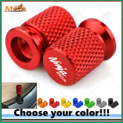 New For KAWASAKI NINJA 250R 1990-2012 CNC Motorcycle Wheel Tire Valve Cap Cover - Image 1 of 2