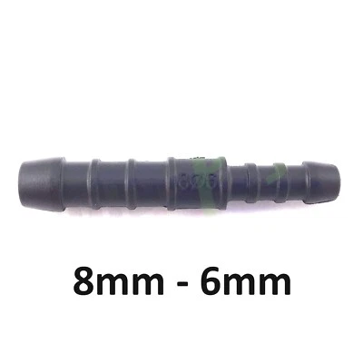 EASYPARTS4U Connecteur Tuyau Tout Droit Réducteur 8 MM 6 MM Plastique Elément Connecteur