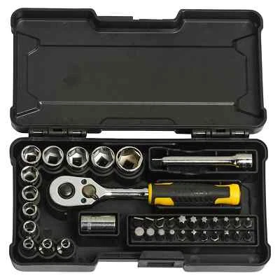 STANLEY STMT82672-0 1/4" Chrome Compact Socket Set OR Vehicle Tool Kits (Silver - Image 1 of 4