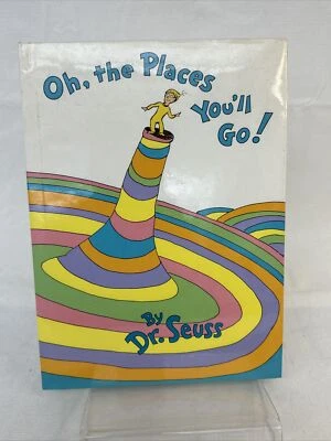 DR. Seuss Oh, the Places You’ll Go! First Edition 2nd Printing 1990 HCDJ Foto 1 de 4