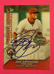 2016 Choice, Midwest League A/S, Wisconsin Timber Rattlers - JAKE GATEWOOD- auto