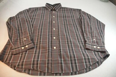 Consensus Men Button Up Shirt Size XL Gray Black Plaid Polyester Cotton - Image 1 of 4