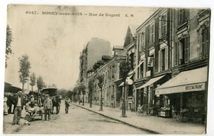 CPA 93 ROSNY SOUS BOIS - rue de nogent édit.E.M. n° 6047 animée marché - Imagen 1 de 2