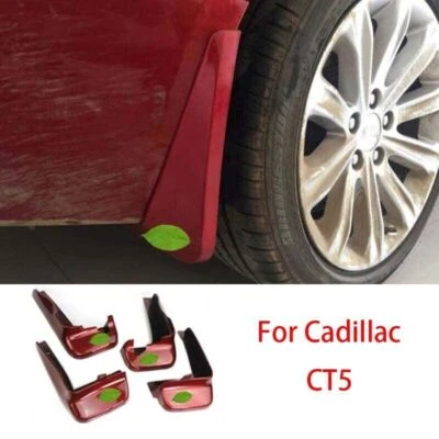 For Cadillac CT5 4PCS Paint Red Splash Guards Mud Flaps Fender Trim 2020-2023 - Image 1 of 4