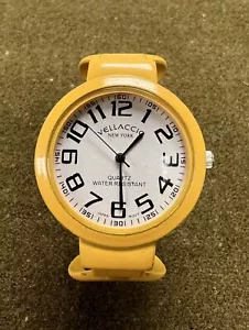 Vintage VELLACCIO New York Watch Women's Cuff Bracelet New Battery Runs Well - Picture 1 of 4