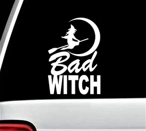 Adesivo decalcomania scopa luna strega cattiva greca tripla dea pagana wiccan L1027 - Foto 1 di 5