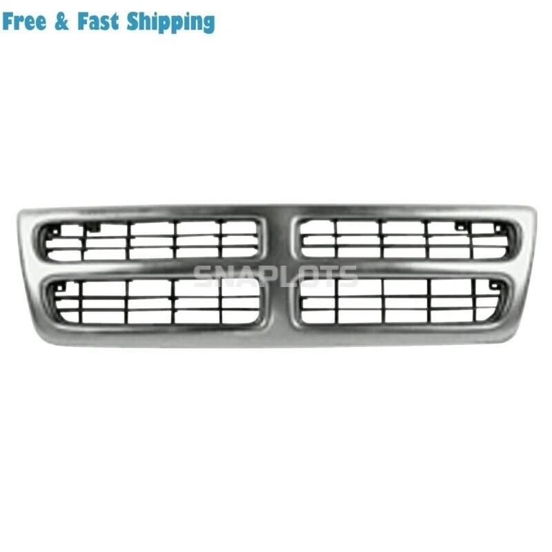 New Front Grille Plastic Chrome Fits Dodge Ram 1500 Van 99-03 With Black Insert - Image 1 of 1
