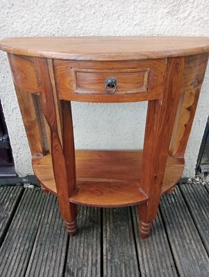 Half Moon Mango Wood Hall/Console Table  - Image 1 of 4