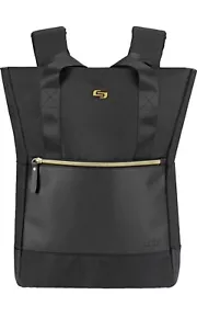 Solo New York Parker Hybrid Tote Laptop Black Backpack 15.6" - Picture 1 of 4