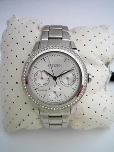 CITIZEN ECO DRIVE WATCH WOMENS 8729 S094020 STAINLESS STEEL DIAMONDS GENUINE - Picture 1 of 9