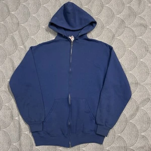 Sudadera con Capucha De Colección 90 Jerzees En Blanco Cremallera Completa Desteñida Esencial Hecha en EE. UU. Azul Hombres M Usada en Excelente Condición - Imagen 1 de 11
