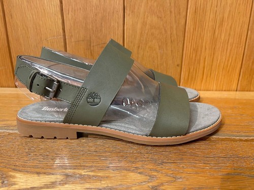 SANDALI TIMBERLAND DONNA CHICAGO RIVERSIDE CINTURINO POSTERIORE DK VERDE A GRANA PIENA A5PUF