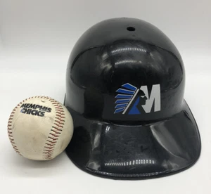 vintage MEMPHIS CHICKS Plastic Batting Helmet and Baseball BIG STAR Grocery Spon - Picture 1 of 9