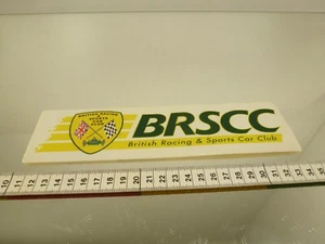 VINTAGE F1 STICKER BRSCC BRITISH RACING & SPORTS CAR CLUB - L24.0cm - GOOD COND - Imagen 1 de 3