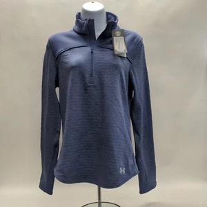 Under Armour Women Gamut 1/4 Zip Faded Ink Running Top Sweatshirt SMALL NWT - Picture 1 of 9