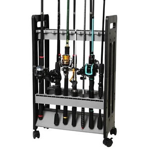 Fishing Rod Holder Pole Holders for Garage for 16 and Reel Combos Vertical Rack - Picture 1 of 7